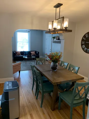 Hardwood-style flooring throughout