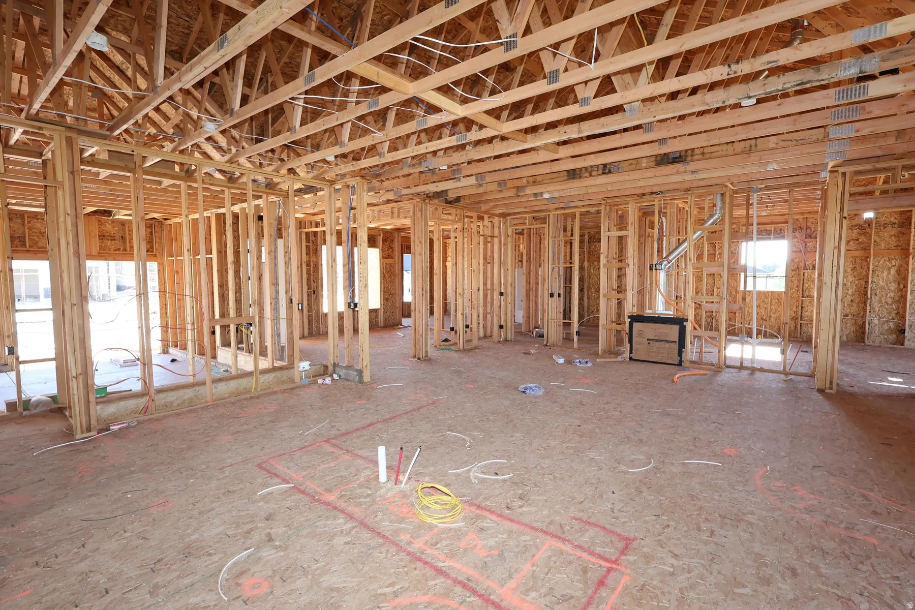 Large Living Space with gas fireplace