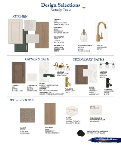 Design Selections. Eastridge Tier 2