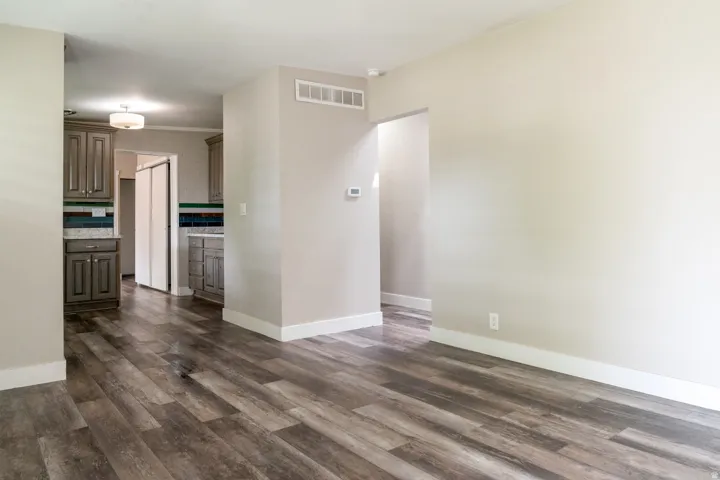 Open floor plan from the living room to the kitchen.