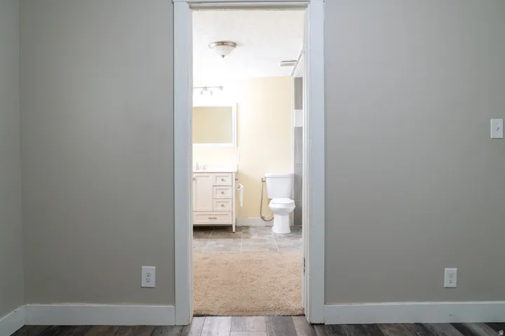 Primary bedroom has private full bath.