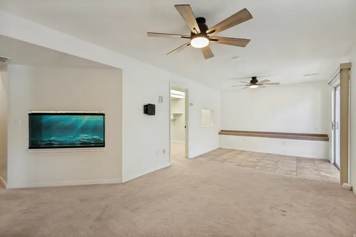 Recessed aquarium feature