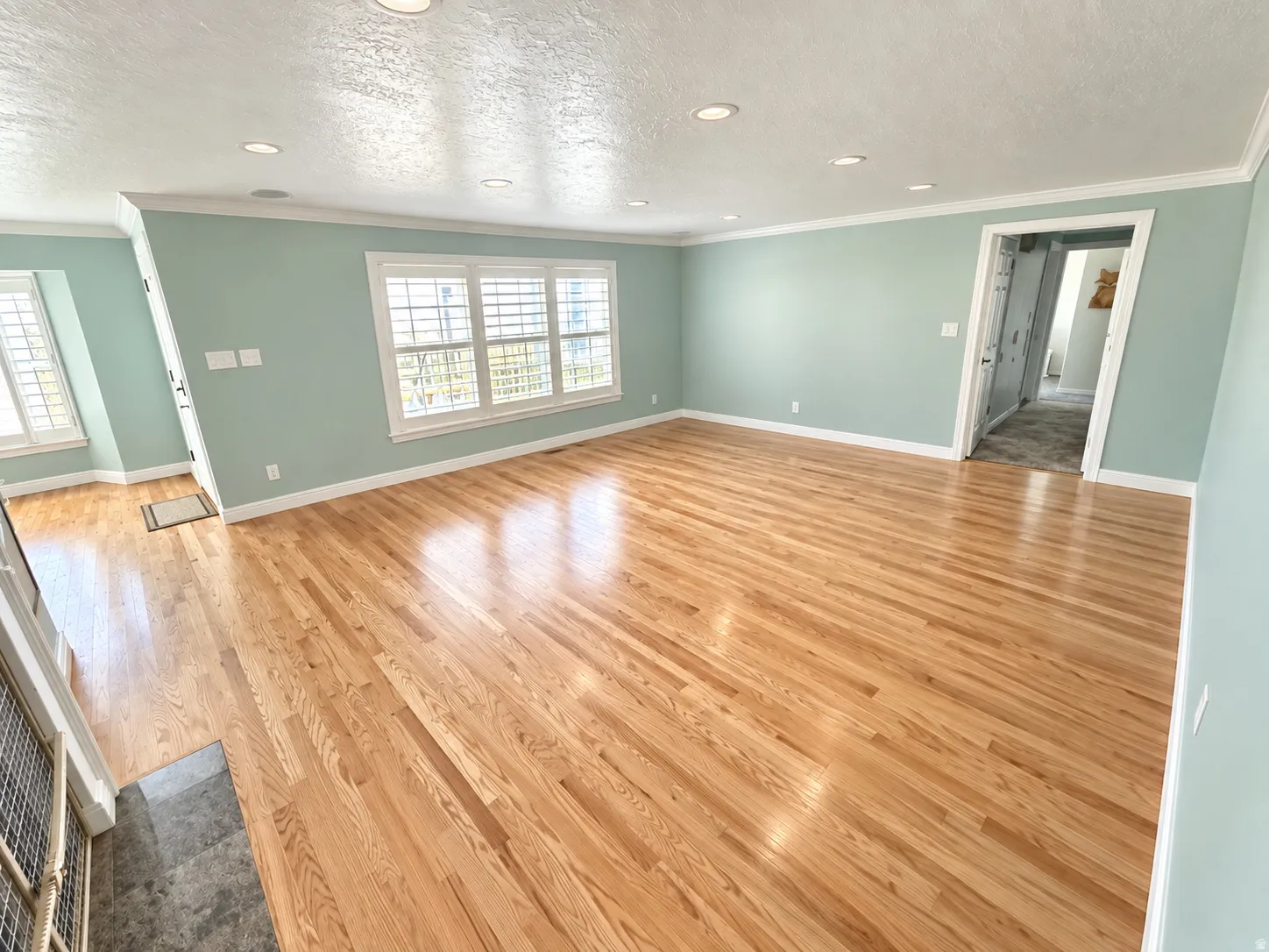 Item removal to show bright open space and hardwoods
