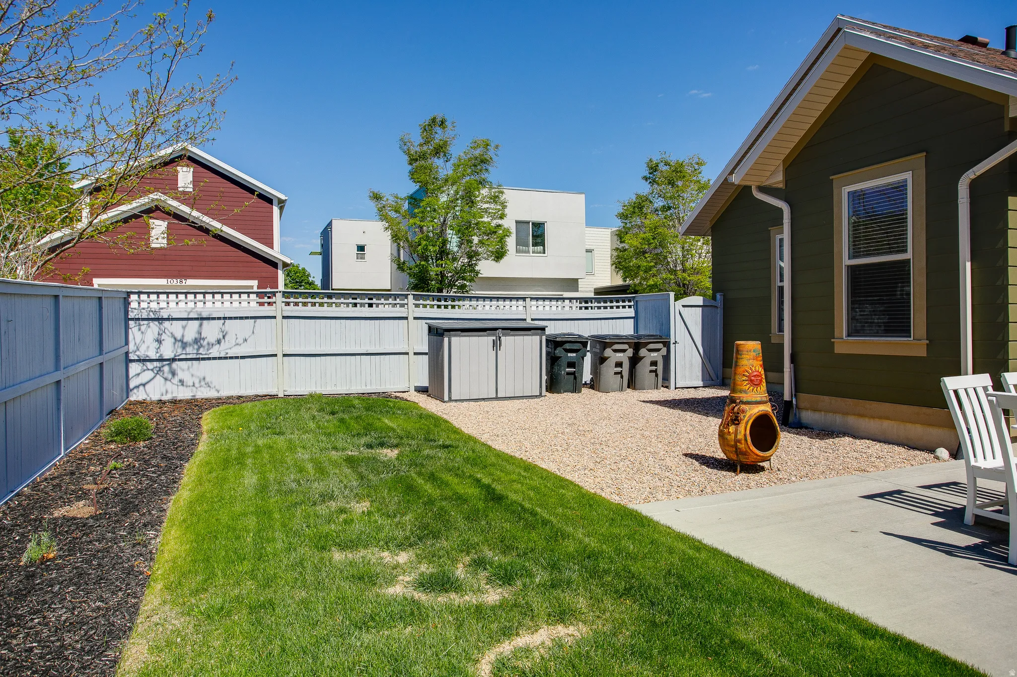 With the easy addition of a gate, that gravel area can be used for RV or Trailer storage.