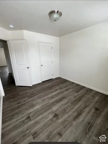 Wood-finish plank flooring throughout
