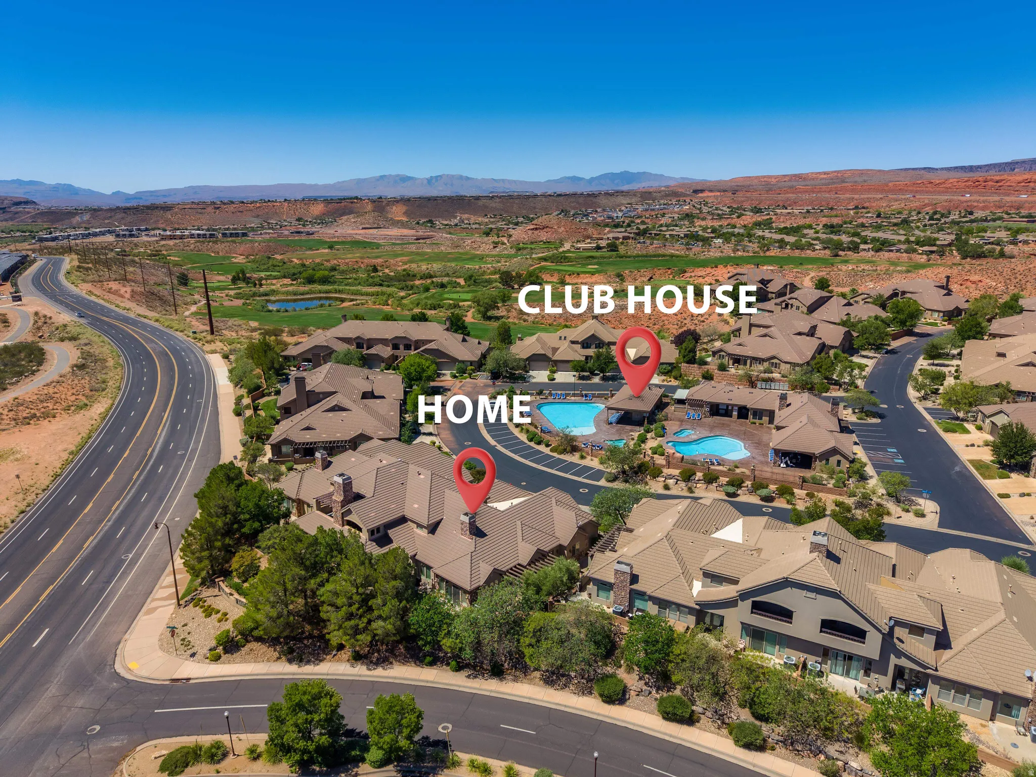 Prime location for the club house and pool