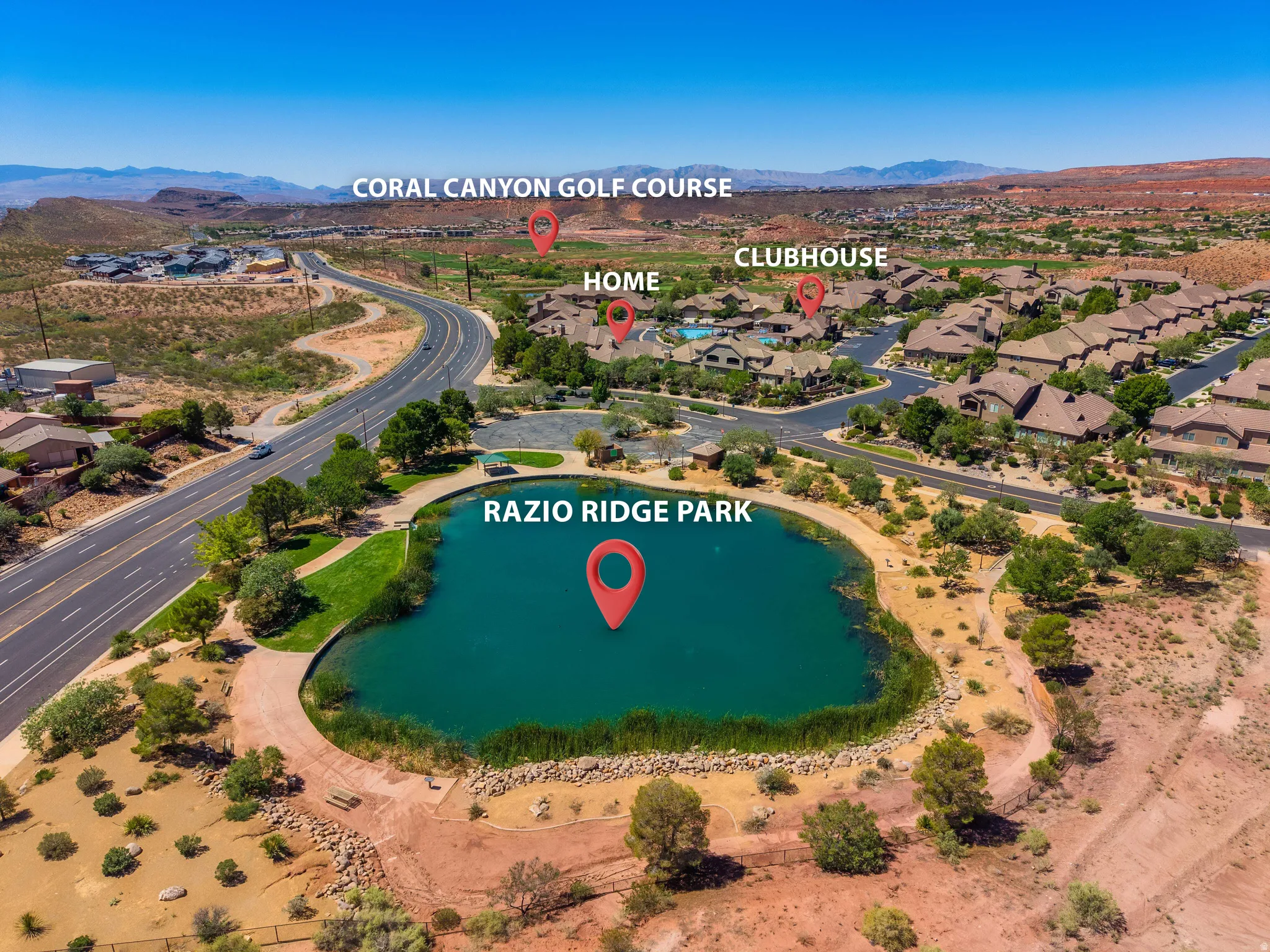 Razor Ridge Park has a fishing pond with rainbow trout, largemouth bass, bluegill and more