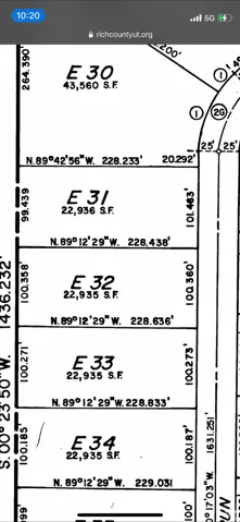 Plat Map, Lot Divisions. Displaying property boundaries and dimensions for multiple parcels