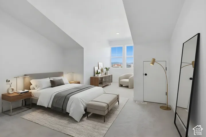 Third floor guest suite with incredible views of the Wasatch Mountains from the large windows