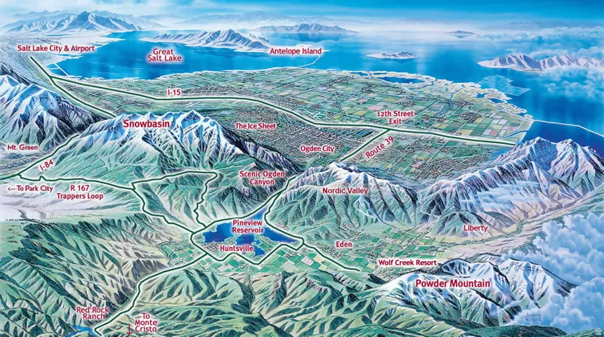Regional Map. Depicting geographical features, infrastructure, and place names within a defined area