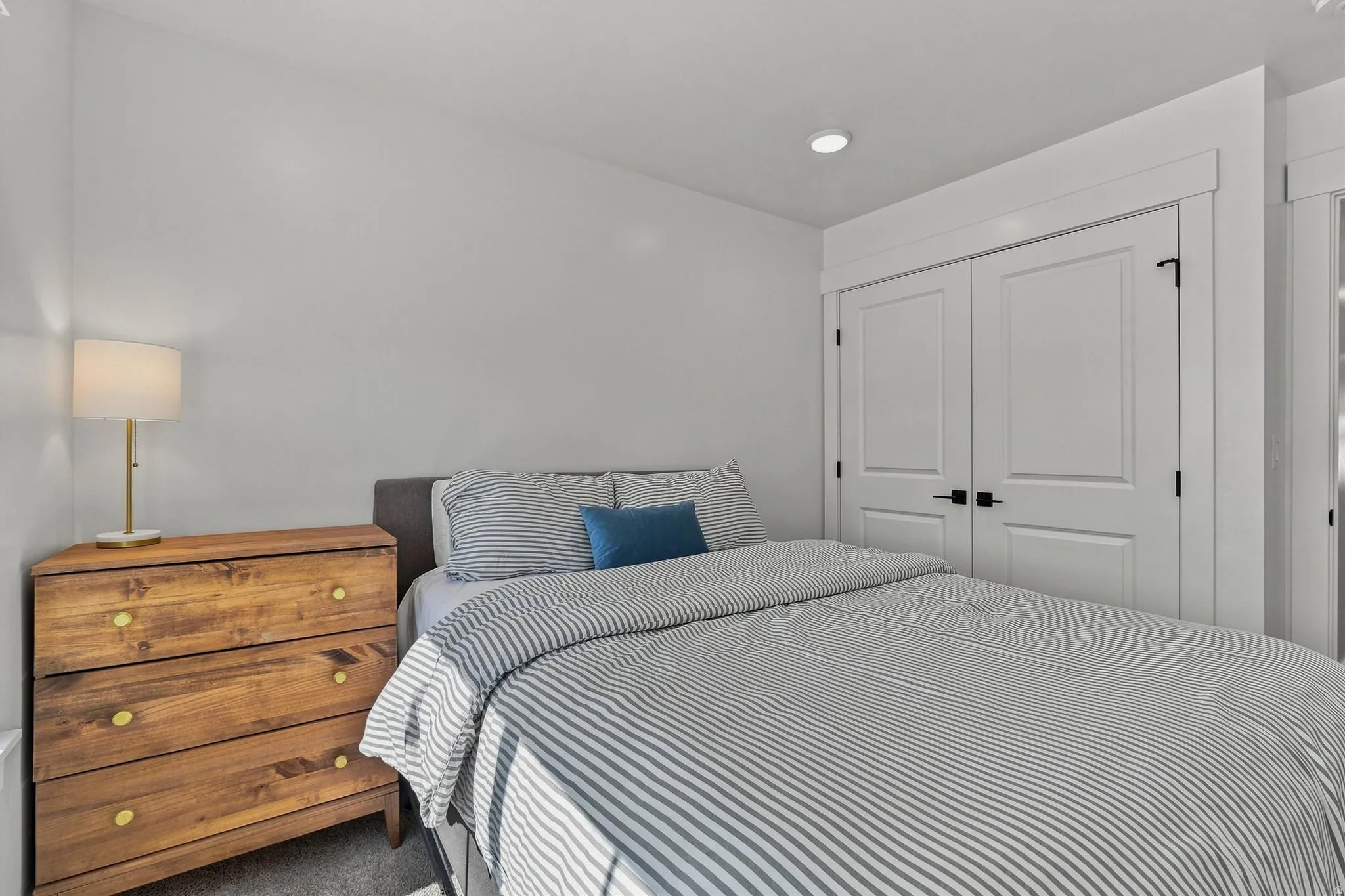 White walls with recessed lighting