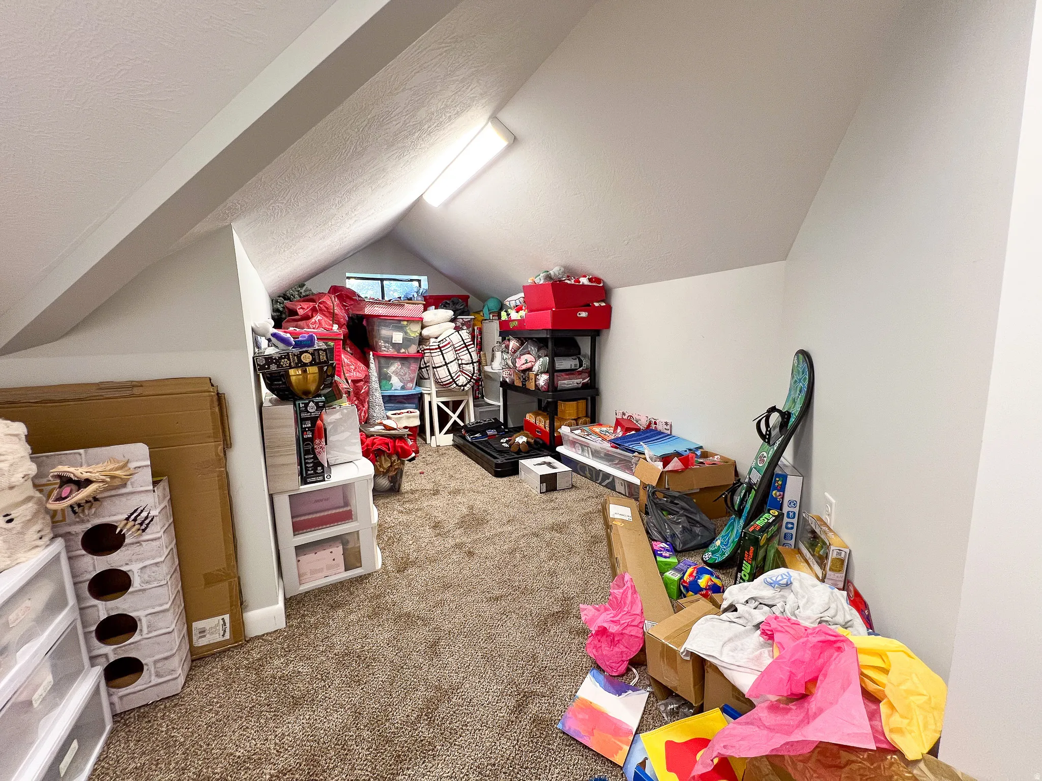Finished Attic Storage with drop down ladder