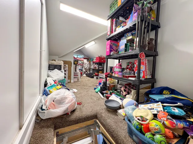 Finished Attic Storage with drop down ladder