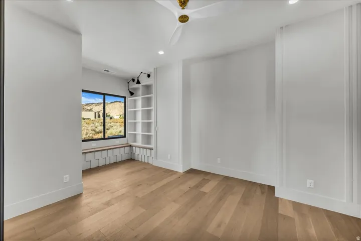 Wood-finish flooring throughout