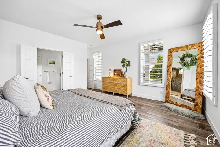 Second view of spacious primary bedroom.