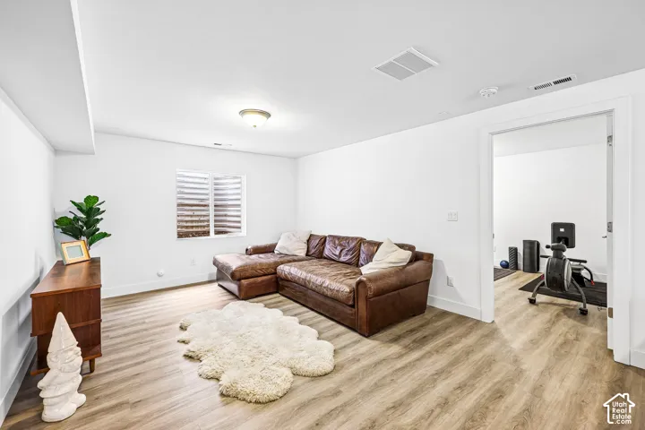 Watch your favorite movie wired for surround sound, laminate flooring.