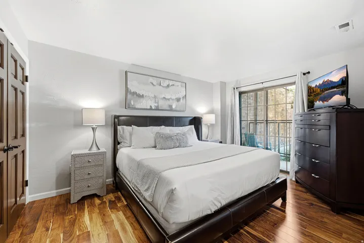 Wood-finish flooring throughout