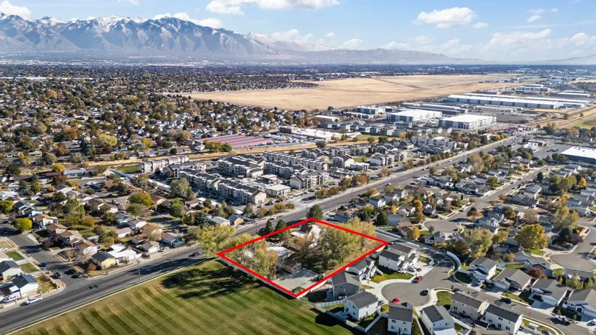 Expansive surrounding landscape with distant mountain range