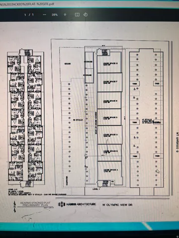 Preliminary Plan. Illustrating the site layout, including lease spaces, parking stalls, and the property's configuration