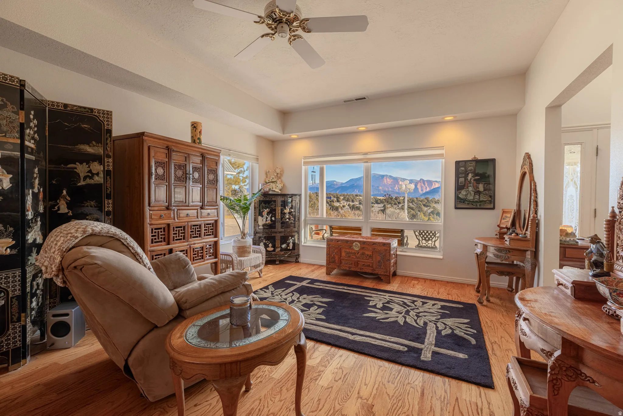 Hardwood-style flooring throughout