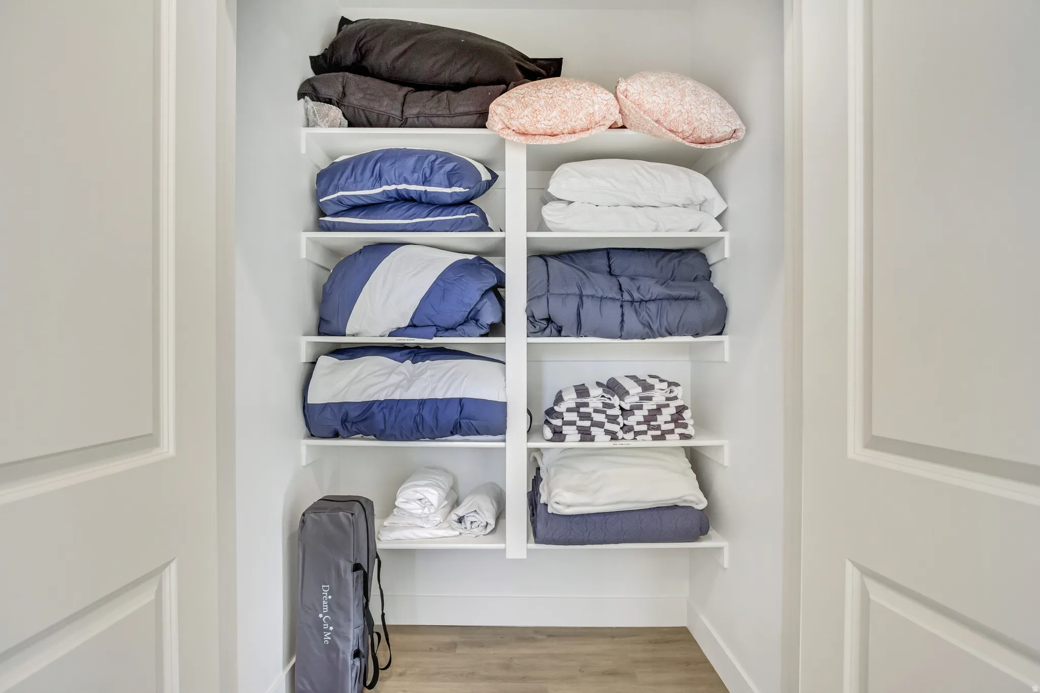 Built-in shelving for organized storage