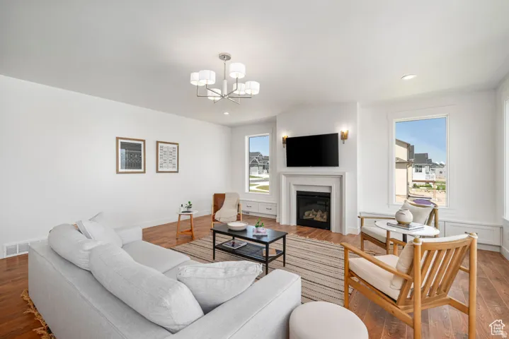 Hardwood-style flooring throughout