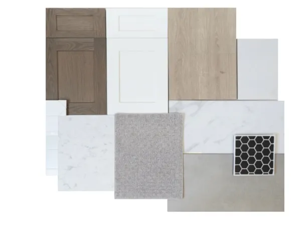 Material Board. Presenting a selection of finishes for the property
