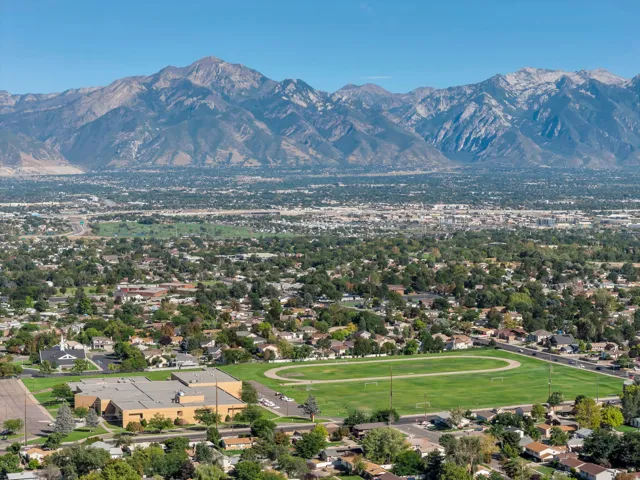 Expansive mountainous backdrop