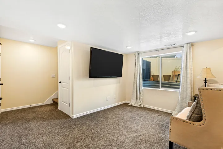 Basement living room.