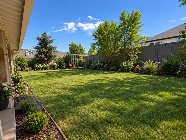 Virtually cleaned up backyard