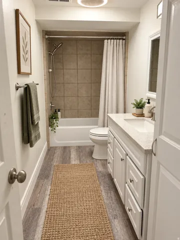 ADU Bathroom.  Virtually staged.