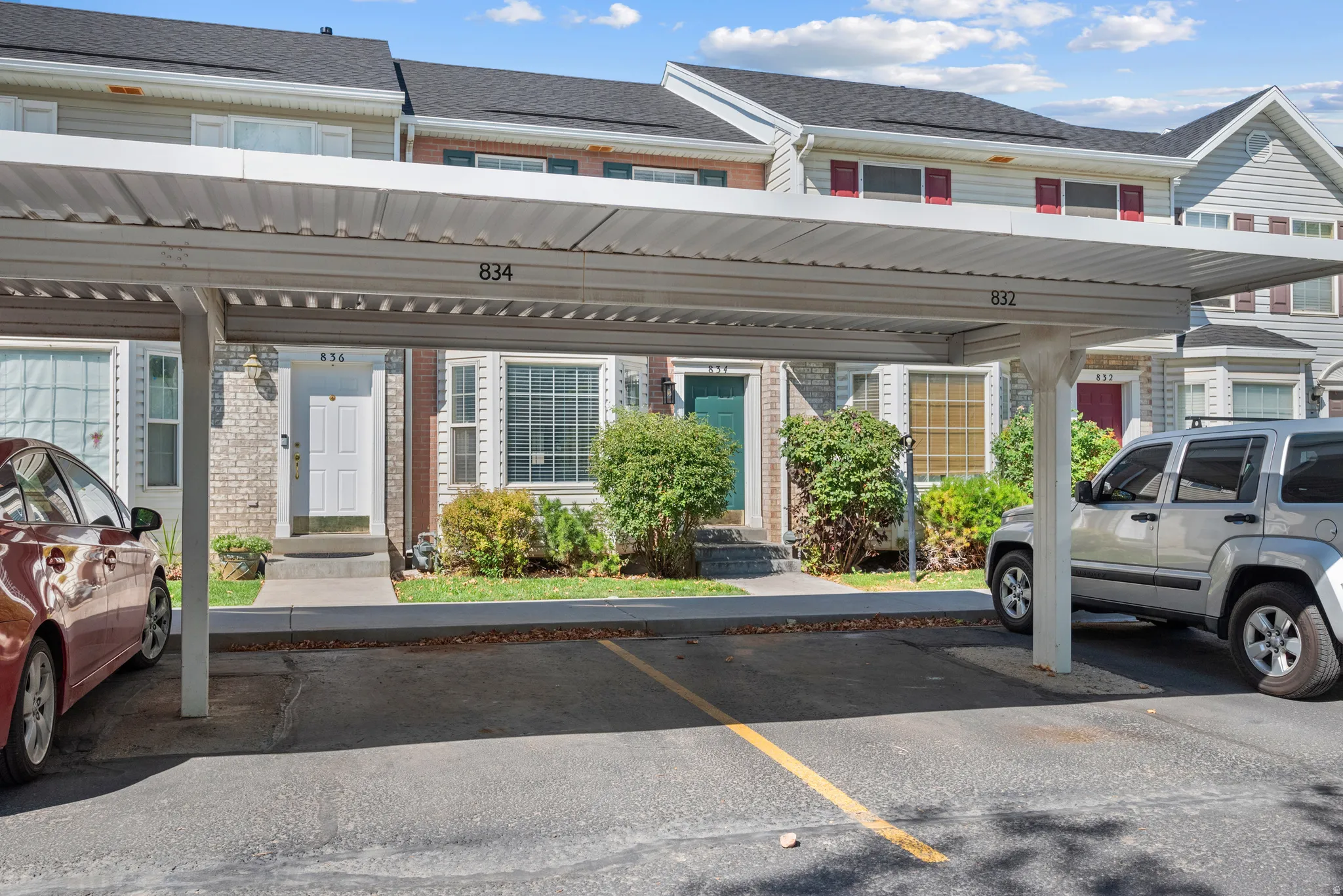 Carport parking with multiple covered spaces