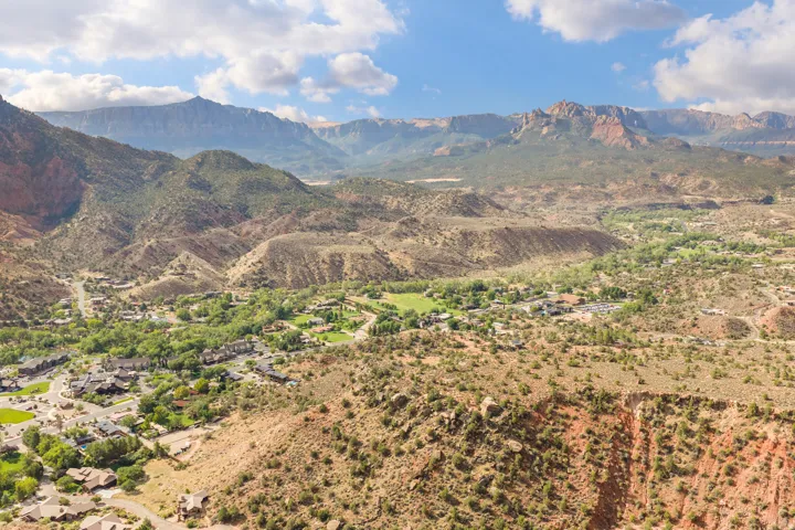 Mountainous terrain with natural rock formations
