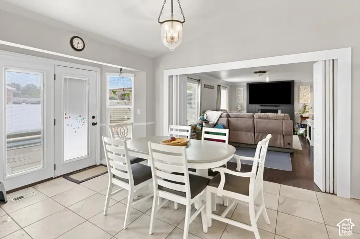 White tile flooring