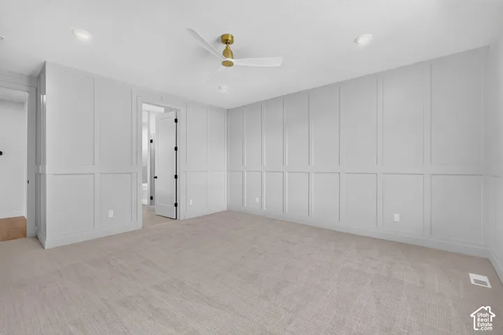 Primary bedroom with custom millwork