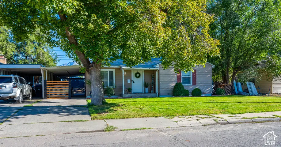 Mature trees add nice shade to both front and backyard.
