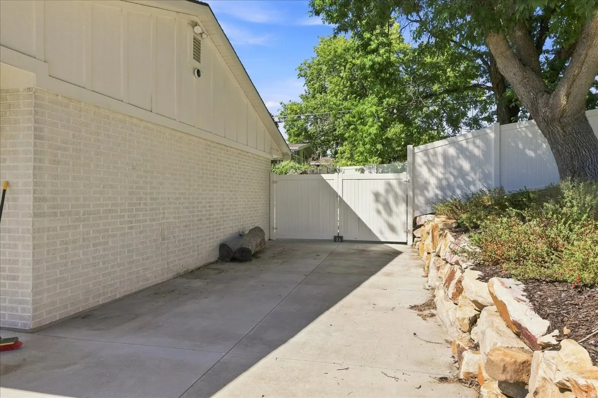 RV Pad along side garage