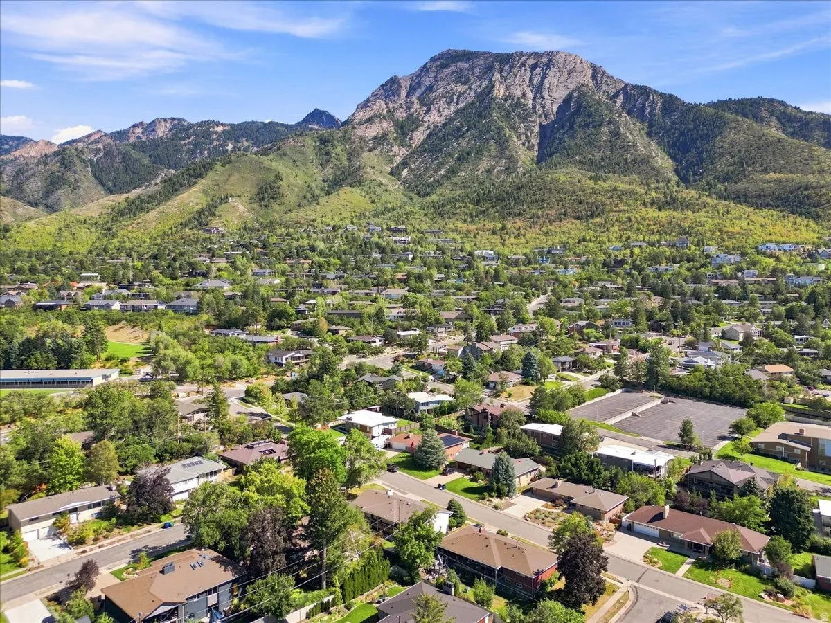 Mountainous terrain with lush green foliage