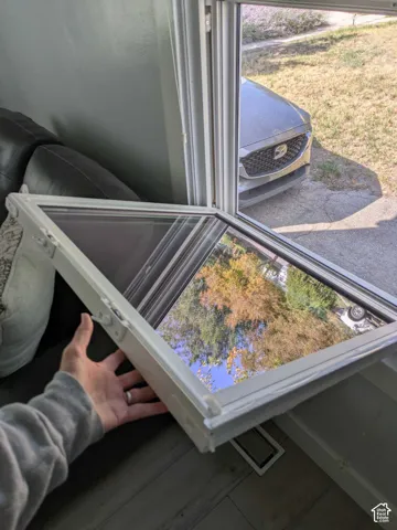 Tilt windows for easier cleaning on the smaller windows upstairs.