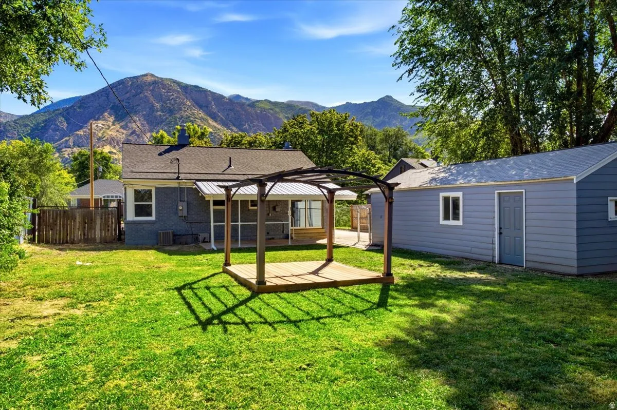 Large fenced yard