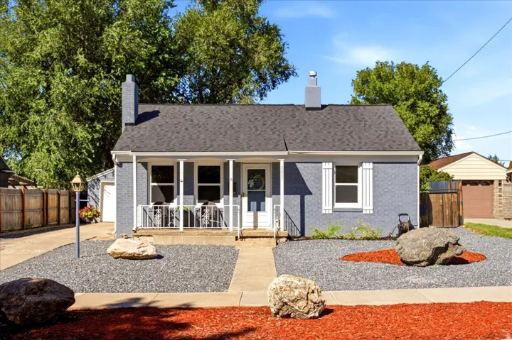 Front view with new xeriscaped yard