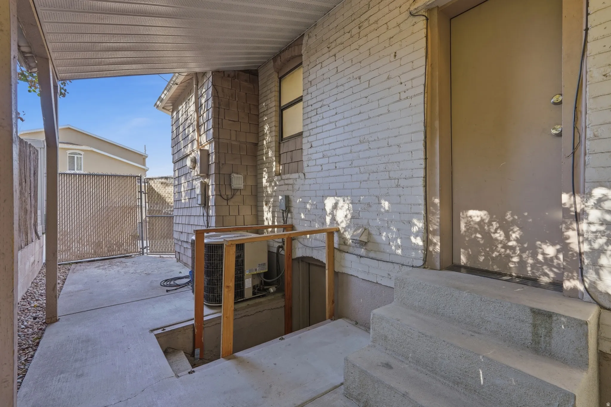 Covered patio area