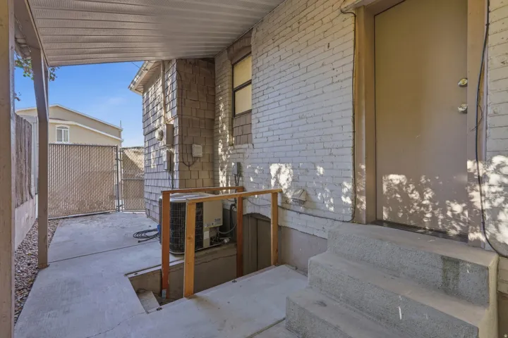 Covered patio area