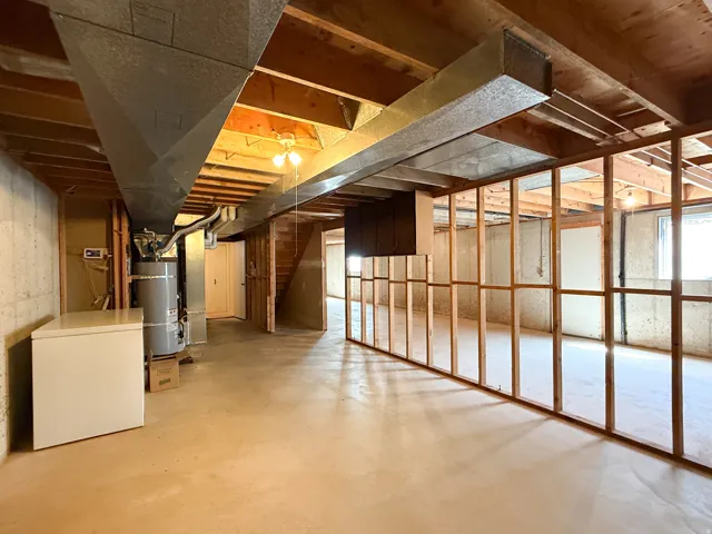 Mechanical and Unfinished Space Basement
