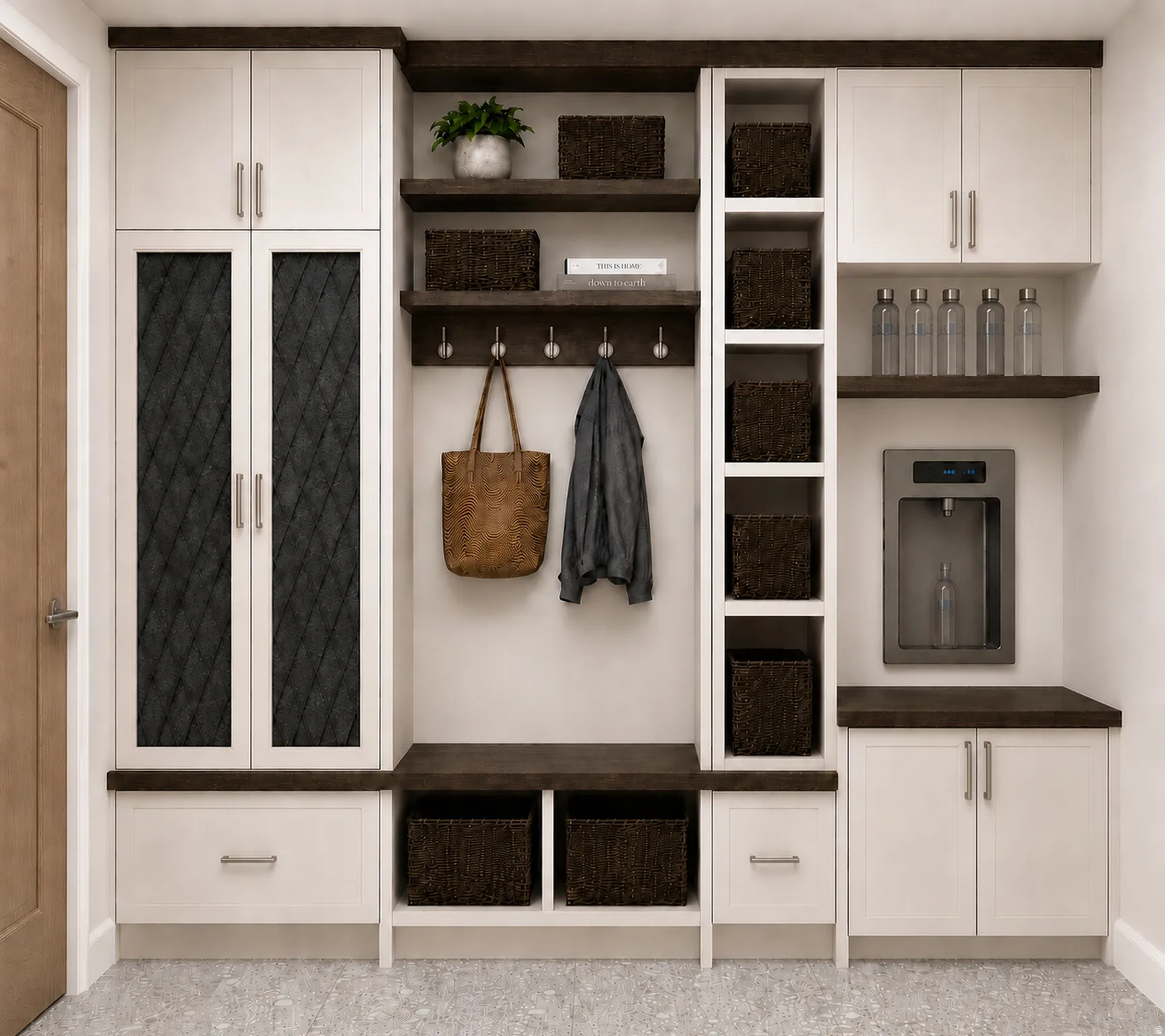 Digital Rendering of Mud Room