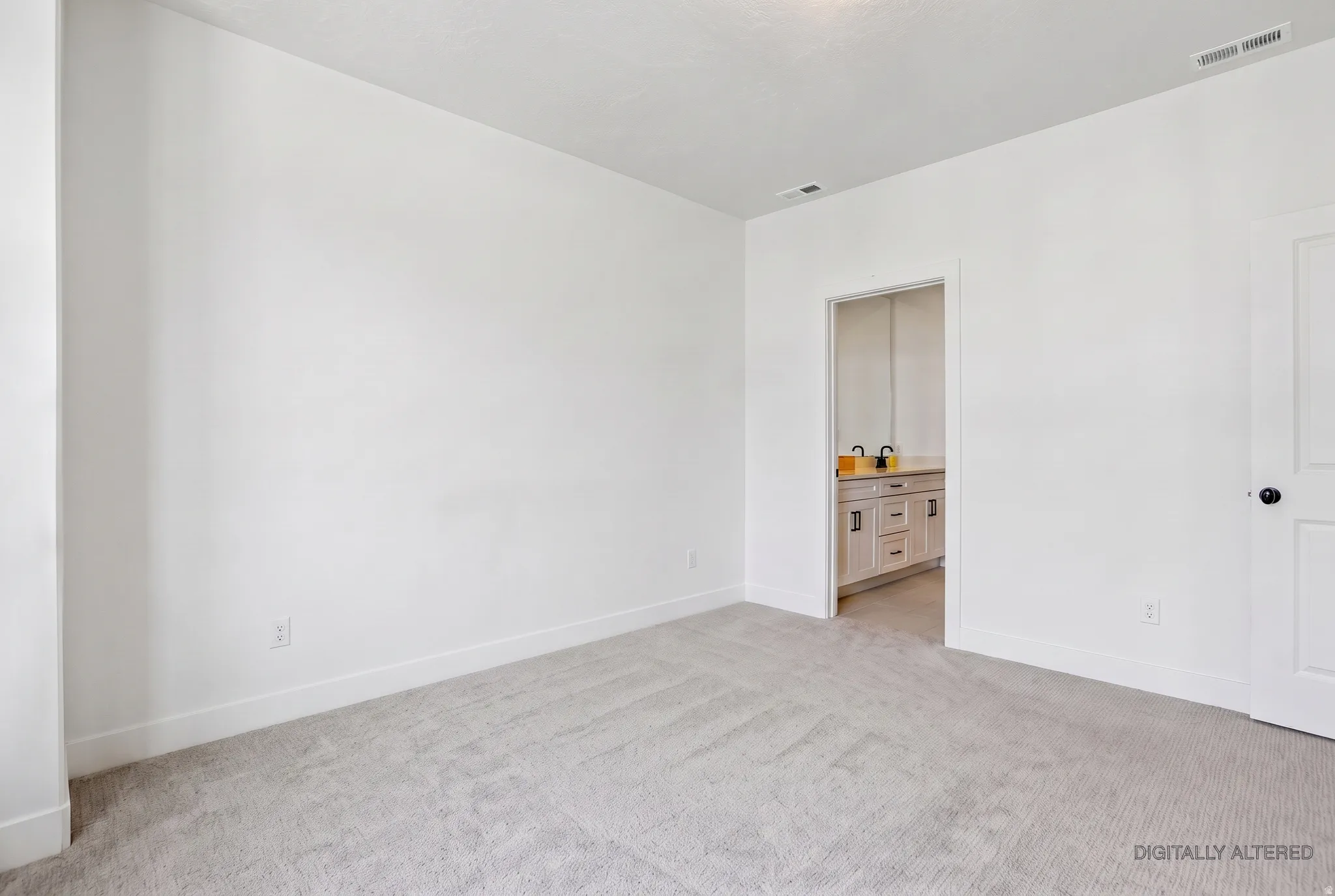 Plush carpet flooring and crisp white walls
