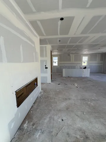 Recessed linear fireplace enclosure