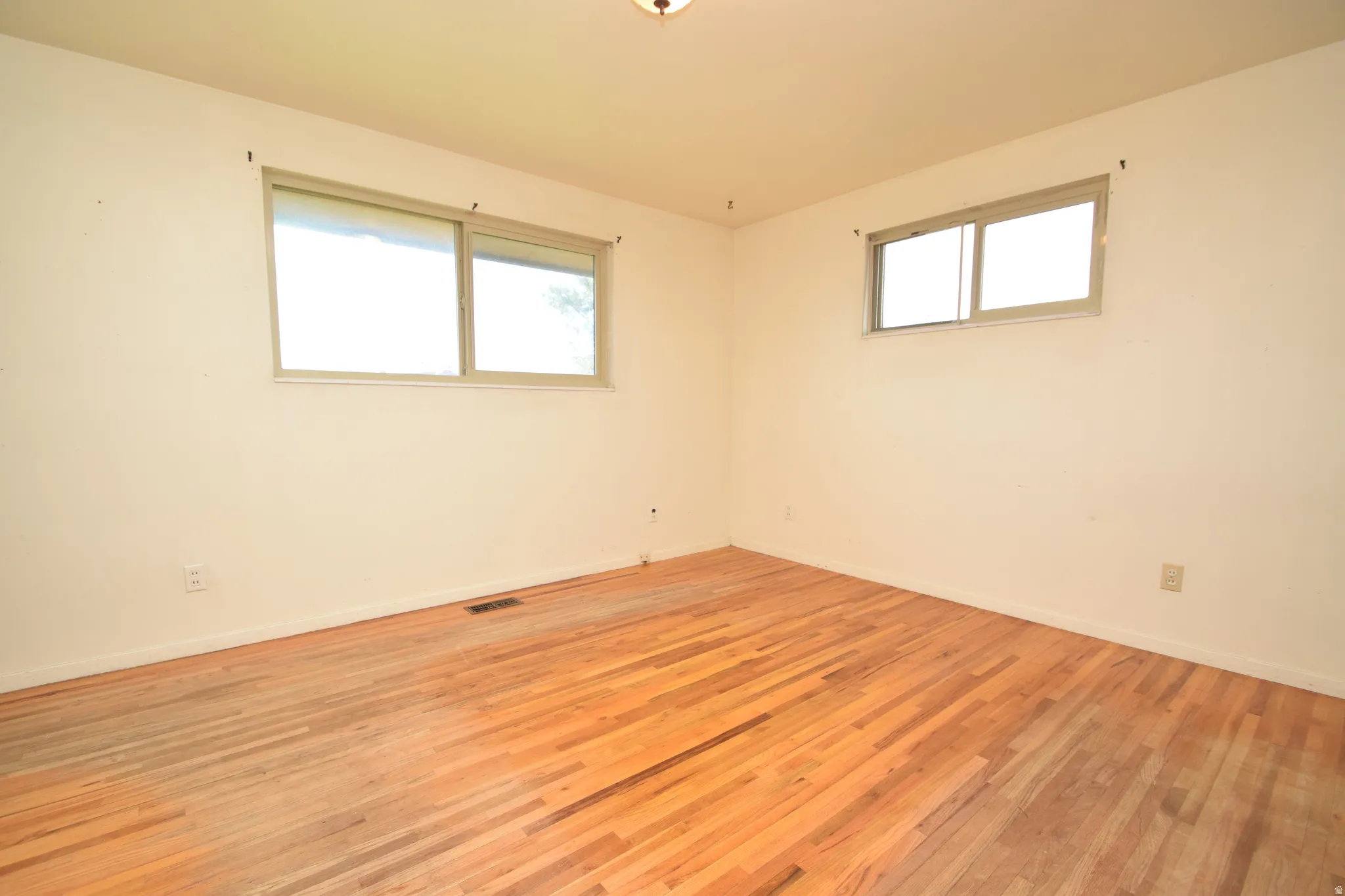 Hardwood flooring with natural finish