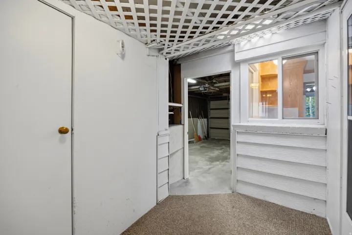 Storage room off the garage