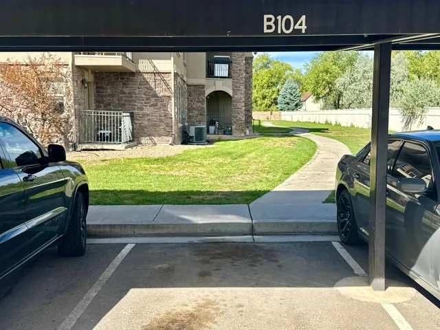 Covered parking space